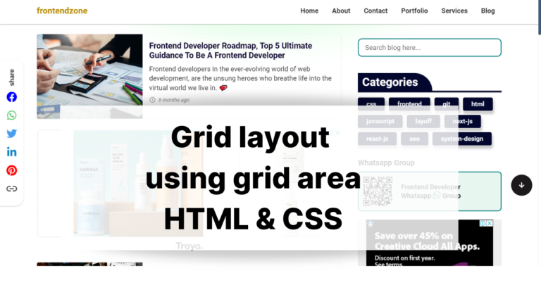 How to use grid area to create grid layout